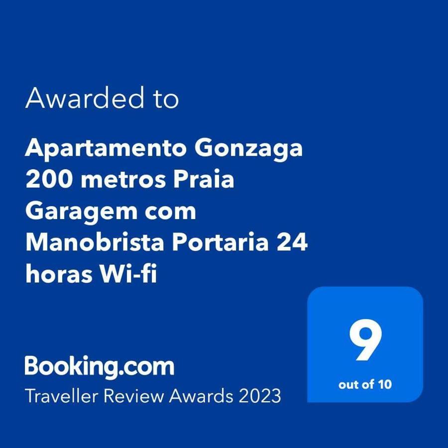 Apartamento Gonzaga 200 metros Praia Garagem com Manobrista Portaria 24 horas Wi-fi Santos (Sao Paulo) Exterior foto